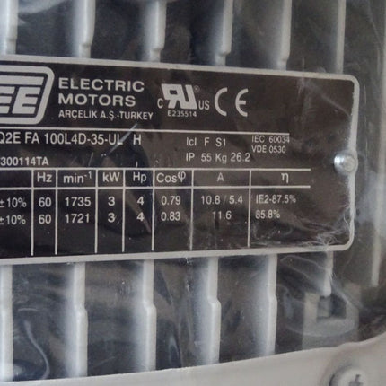 Becker Druck-/Vakuumpumpe für Blas- und Saugluft DVT3.60 1420/1700min-1 2.25/2.90kW TEE Q2E FA 100L4D-35-UL H 1721-1735min-1 3kW Neu - Maranos.de