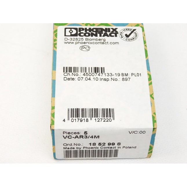 Phoenix Contact Anbaurahmen VC-AR3/4M / 1852998 / Inhalt : 5 Stück / Neu OVP versiegelt - Maranos.de