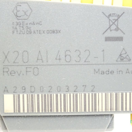 B&R X20AI4632-1 X20 AI 4632-1  Rev.F0 4 analoge Eingänge 16 Bit digitaler Wandlerauflösung - Maranos.de