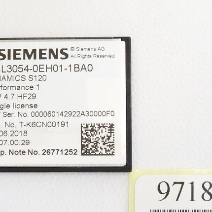 Siemens Sinamics S120 CompactFlash Card 6SL3054-0EH01-1BA0 - Maranos.de