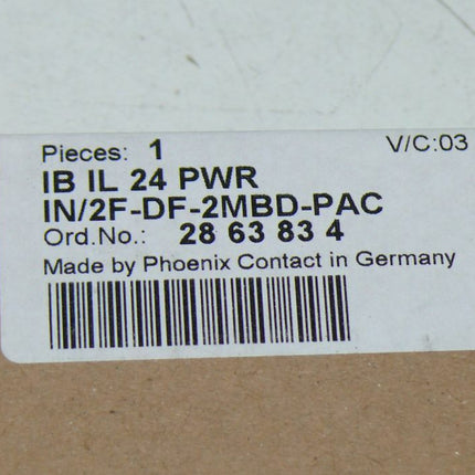 Phoenix Contact 2863834 IB IL 24 PWR IN/2F-DF-2MBD-PAC NEU/OVP versiegelt - Maranos.de