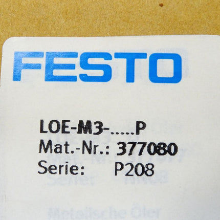 Festo Proportional-Öler 377080 LOE-M3-...P / Neu OVP - Maranos.de