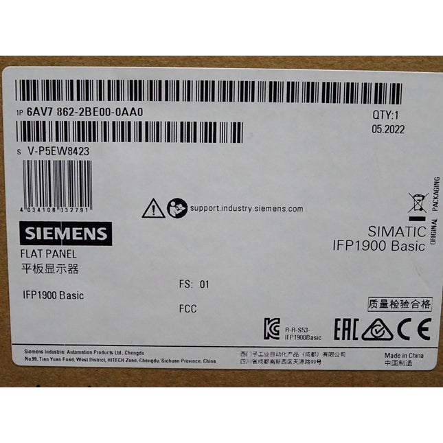 Siemens Flat Panel IFP1900 Basic 6AV7862-2BE00-0AA0 6AV7 862-2BE00-0AA0 / Neu OVP - Maranos.de