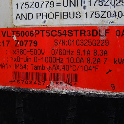 Danfoss 175Z0779 VLT5006PT5C54STR3DLF10A00 Frequenzumrichter 4kW - Maranos.de