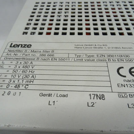 Lenze EZN 3B0110H030 Einspeisemodul neu-OVP - Maranos.de