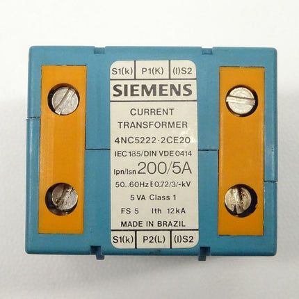 Siemens Currenct transformer 4NC5222-2CE20 200/5A 4NC52 22-2CE20 Aufsteckwandler / OVP - Maranos.de