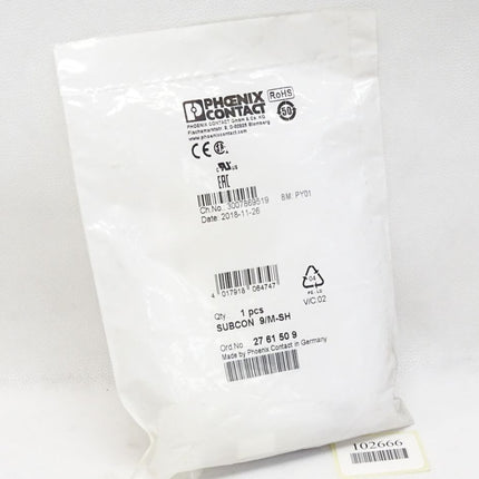 Phoenix Contact 2761509 SUBCON 9/M-SH D-SUB-Busstecker / Neu OVP - Maranos.de