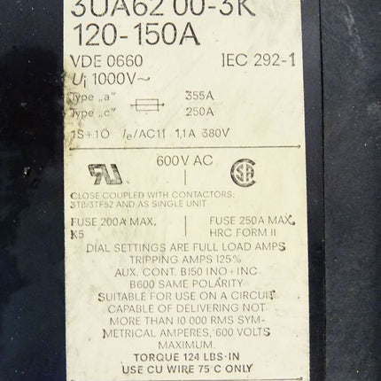 Siemens Sterndreieckstarter 3TE5202-5A 3UA6200-3K  3TF52 3TF50 7PU6220 - Maranos.de