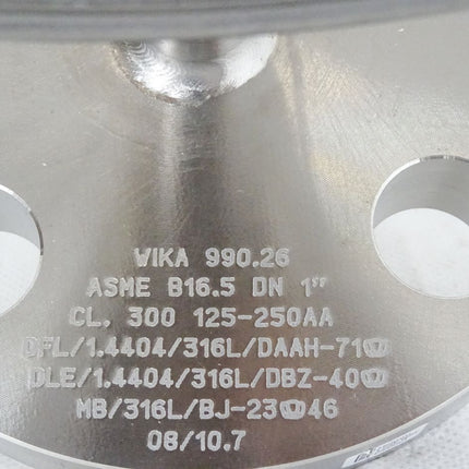 Wika Manometer nach EN 837-1 mit angebautem Druckmittler 0...+1 barg / 9226.01 990.26 / Neu - Maranos.de