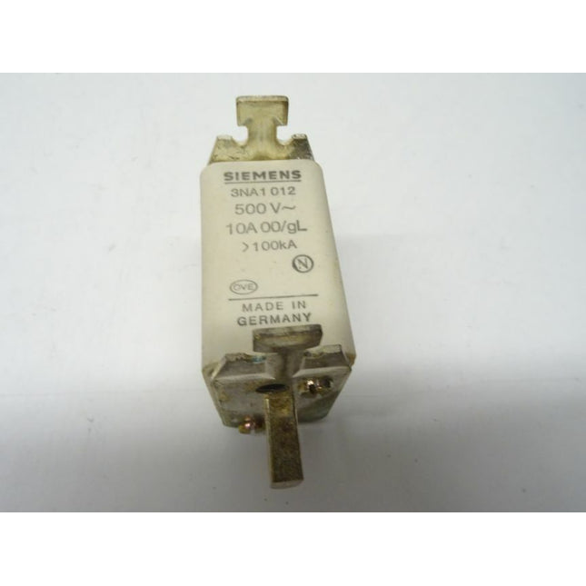 Siemens 2x 3NA1 012 Sicherung 500V / 10A 00/gl 3NA1012 - Maranos.de
