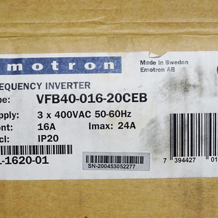 Emotron Frequenzumrichter 7.5kW VFB40-016-20CEB 01-1620-01 / Neuwertig OVP - Maranos.de