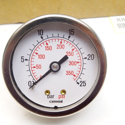 MTA 3455028 91456612S / Manometer 25bar 360psi/ Cewal / Inhalt : 5 Stück / Neu OVP - Maranos.de