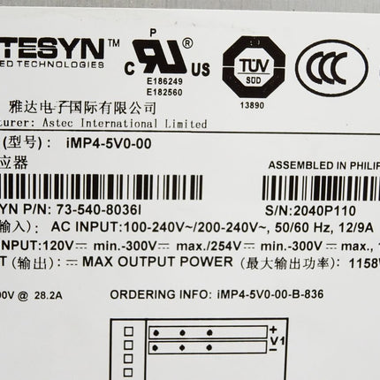 Artesyn iMP4-5V0-00 73-540-8036I 1158W Power Supply - Maranos.de