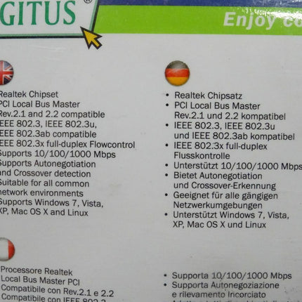 Digitus Network PCI Adapter 10/100/1000 MBPS NEU/OVP - Maranos.de