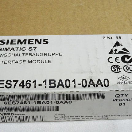 Siemens S7-400 Anschaltebaugruppe 6ES7461-1BA01-0AA0 6ES 7461-1BA01-0AA0 / Neu OVP versiegelt - Maranos.de