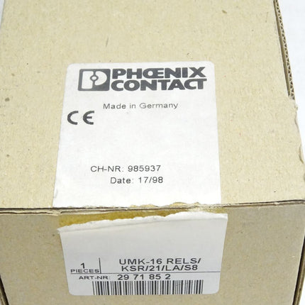 Phoenix Contact Übergabemodul UMK-16 RELS/KSR/21/LA/S8 / 2971852 / Neu OVP - Maranos.de