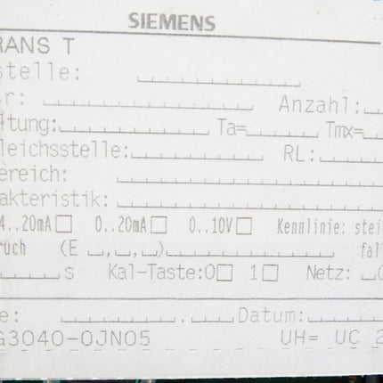 Siemens Sitrans T 7NG3040-0JN05 / Neu - Maranos.de