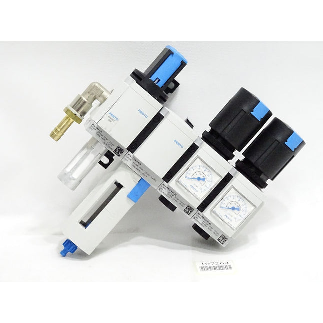 Festo 8040083 MS4-KOMB MS4-EM1-1/4 + MS4-LF-1/4-E-R-M + MS4-LRB-1/4-D7-AS + MS4-LRB-1/4-D7-AS/ Unbenutzt Halterung gebrochen - Maranos.de