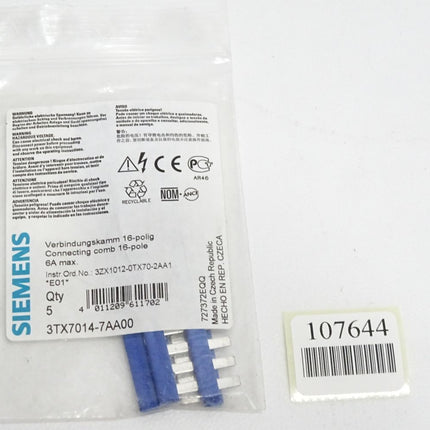 Siemens Verbindungskamm 16-polig 3TX7014-7AA00 / Neu OVP - Maranos.de