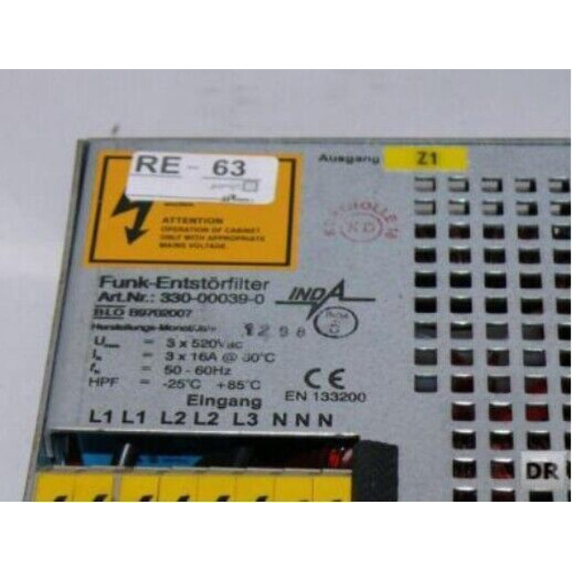INDA Funk-Entstörfilter Art.-Nr.:  330-00039-0 BLO B9702007 / Funk Entstörfilter - Maranos.de