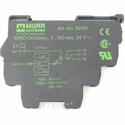 Murr Elektronik 52301 Zeitrelais Modul MIRO On-Delay 3...300 sec. 24V - Maranos.de