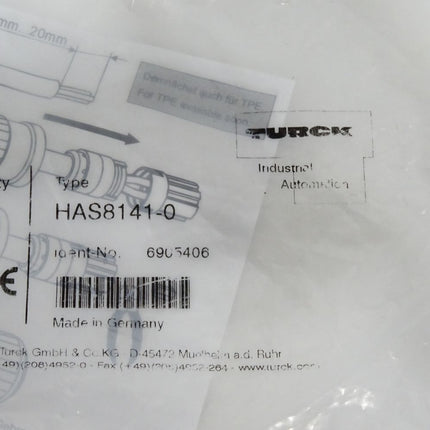 Turck HAS8141-0 Konfektionierbarer Steckverbinder / Neu OVP - Maranos.de