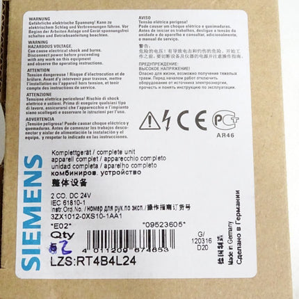Siemens Steckrelais Komplettgerät RT4B4L24 / Inhalt:2 Stück / Neu OVP - Maranos.de