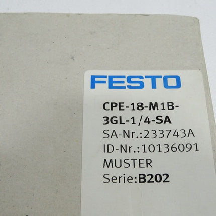 Festo Ventil 10136091 CPE-18-M1B-3GL-1/4-SA / Neu OVP - Maranos.de