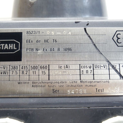 Stahl Schaltgeräte Motorschutzschalter 8523/1 / Neu OVP - Maranos.de