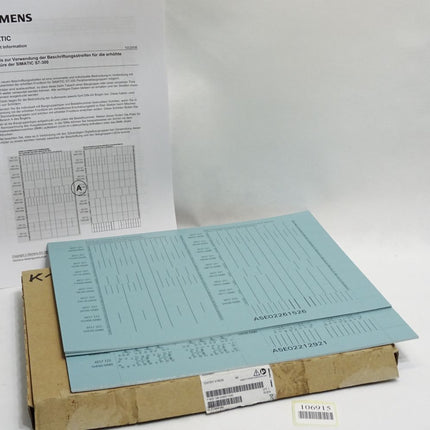 Siemens Beschriftungen für Fronttür 6ES7328-0AA00-7AA0 6ES7 328-0AA00-7AA0 / Inhalt:5 Stück / Neu OVP - Maranos.de