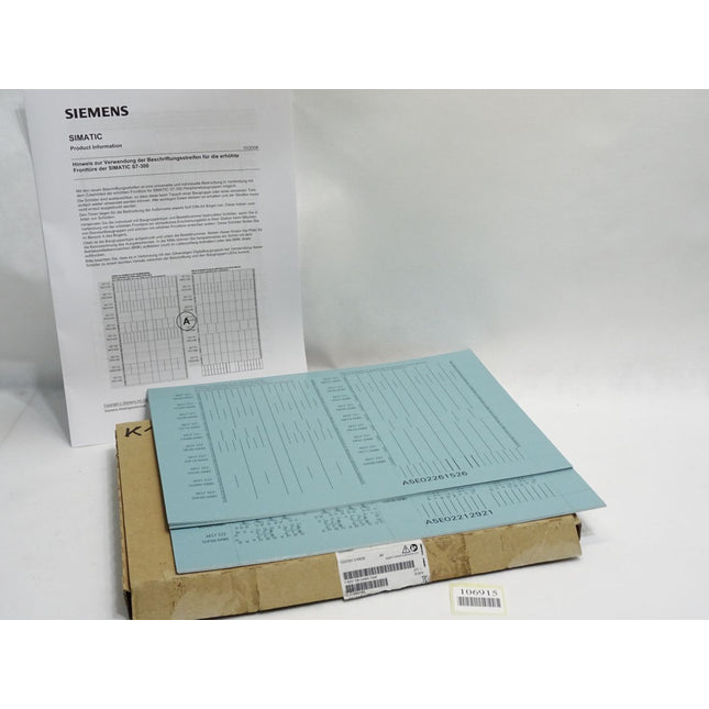 Siemens Beschriftungen für Fronttür 6ES7328-0AA00-7AA0 6ES7 328-0AA00-7AA0 / Inhalt:5 Stück / Neu OVP - Maranos.de