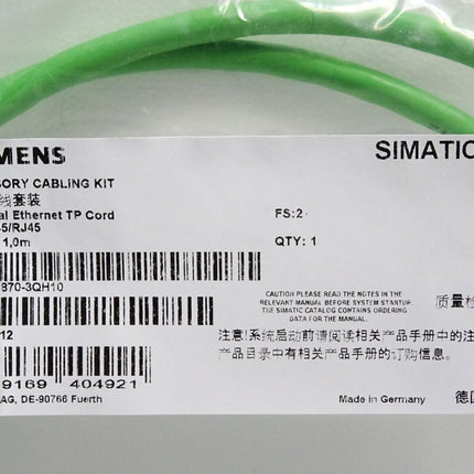 Siemens Simatic Net Ethernetkabel 6XV1870-3QH10 / Neu OVP - Maranos.de