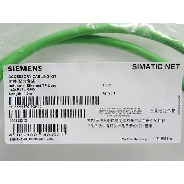 Siemens Simatic Net Ethernetkabel 6XV1870-3QH10 / Neu OVP - Maranos.de