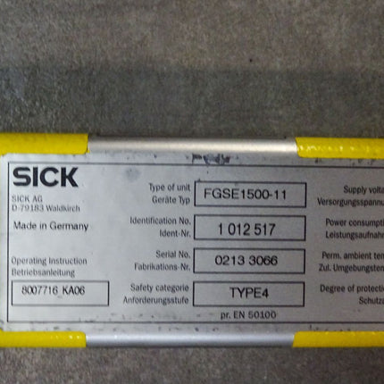 Sick Sicherheitslichtschranke Empfänger 1012517 FGSE1500-11 - Maranos.de