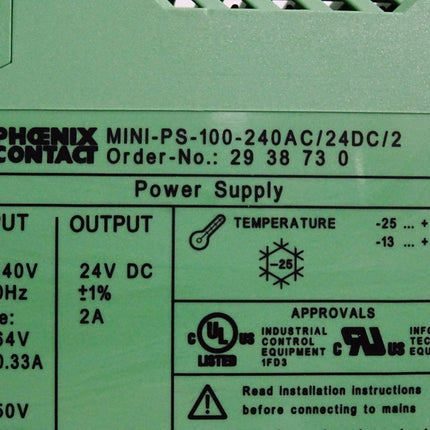 Phoenix Contact 2938730 MINI-PS-100-240AC/24DC/2 Stromversorgung - Maranos.de