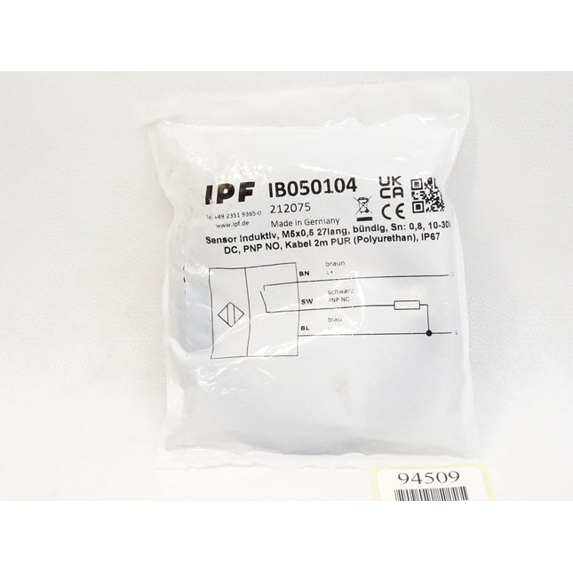 Ipf electronic Sensor Induktiv IB050104 / Neu OVP - Maranos.de