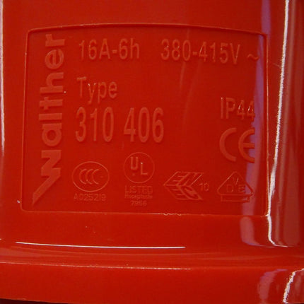 Walther Kupplungs-Steckdose 310-406 3L+PE 16A / Neu - Maranos.de