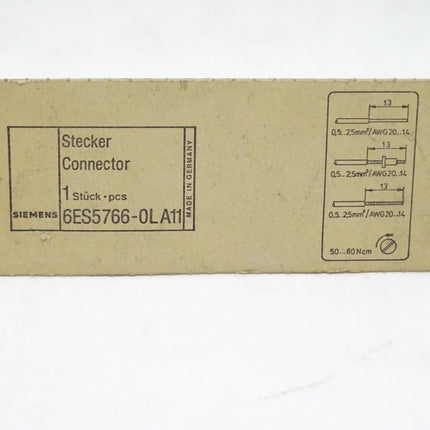 Siemens 6ES5766-0LA11 Stecker Connector Siemens 6ES5 766-0LA11 / NEU-OVP versiegelt - Maranos.de