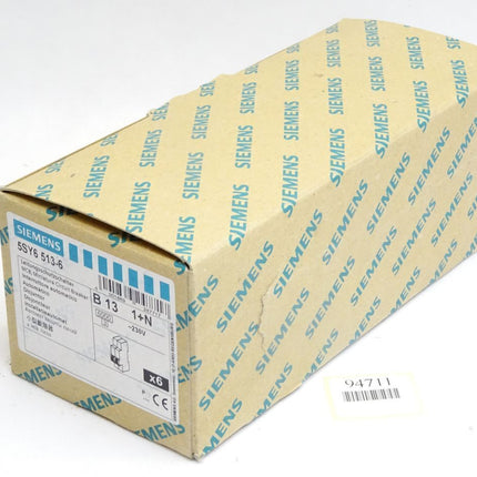 Siemens Leitungschutzschalter 5SY6 5SY6513-6 / Inhalt : 6 Stück / Neu OVP - Maranos.de