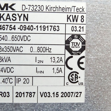 AMK AMKASYN KW8 46754-0940-1191763 03.21 - Maranos.de