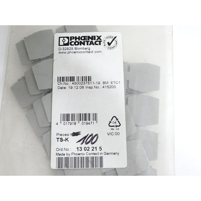 Phoenix Contact Trennplatte TS-K 1302215 / Inhalt:100 Stück/ Neu OVP - Maranos.de