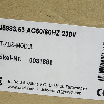 E.Dold & Söhne BN5983.53 AC50/60Hz 230V Not-Aus-Modul 0031885 / Neu OVP - Maranos.de