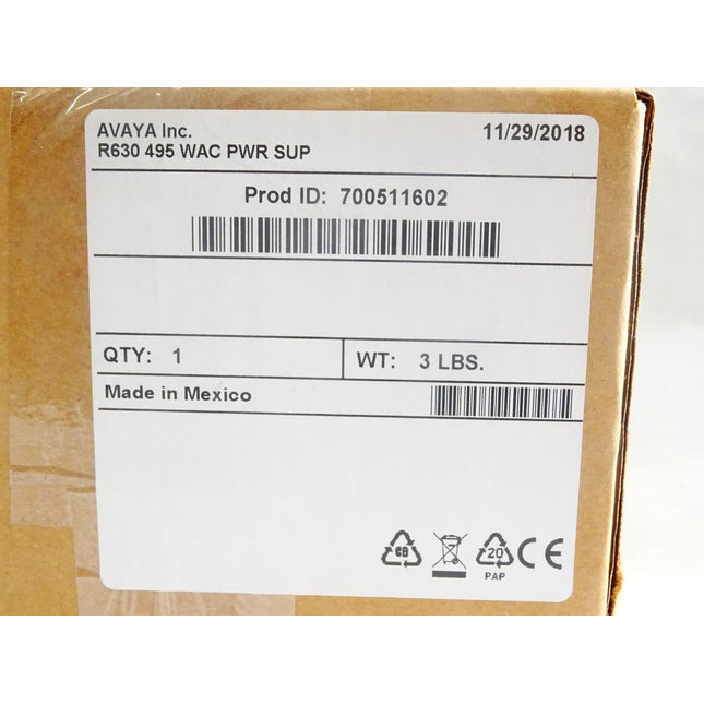 DELL Switching Power Supply / D495E-S1/ DPS-495BB / Avaya R630495 WAC PWR SUP / 700511602 / Neu OVP versiegelt - Maranos.de