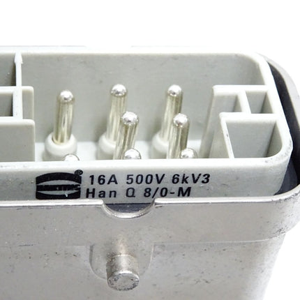 Harting Stecker mit Gehäuse 16A 500V 6kV3 Han Q 8/0-M - Maranos.de