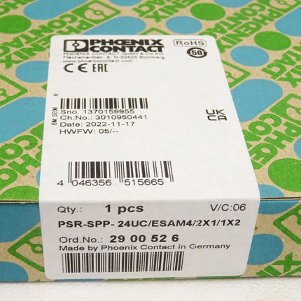 Phoenix Contact 2900526  PSR-SPP- 24UC/ESAM4/2X1/1X2 Sicherheitsrelais / Neu OVP versiegelt - Maranos.de
