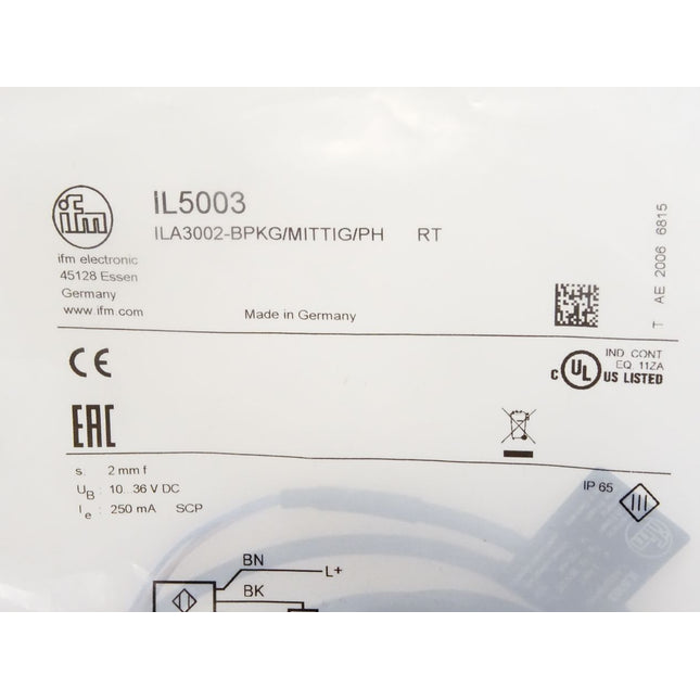 Ifm electronic IL5003 / ILA3002-BPKG/MITTIG/PH RT / Neu OVP - Maranos.de