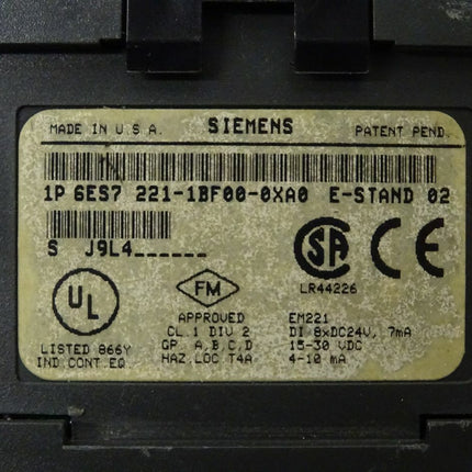 Siemens Simatic S7 6ES7221-1BF00-0XA0 / 6ES7 221-1BF00-0XA0 - Maranos.de
