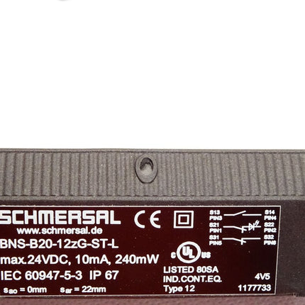 Schmersal Sicherheitszuhaltung BNS-B20-12ZG-ST-L 1177733 101177733 / Neuwertig - Maranos.de
