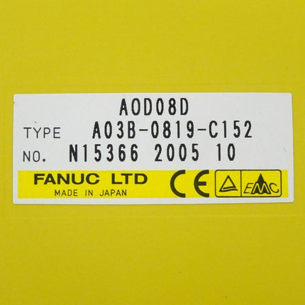Fanuc A03B-0819-C152 Output Module AOD08D N15366 2005-10 - Maranos.de
