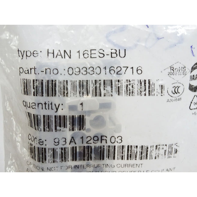 Harting 09330162716 Buchse Han 16 ES-BU Han16ES-F / Neu OVP - Maranos.de